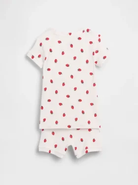 Pyjama-setje voor Baby & Peuter van biologisch geborsteld katoen met aardbeienprint