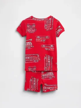 Pyjama-setje voor Baby & Peuter van biologisch geborsteld katoen met brandweerwagenmotief