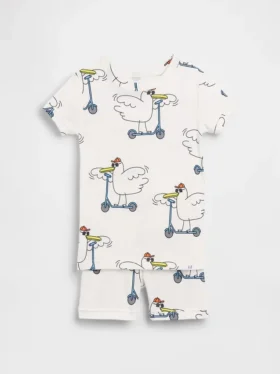 Pyjama-setje voor Baby & Peuter van biologisch geborsteld katoen met ‘Scooter Seagull’-print