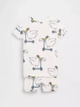 Pyjama-setje voor Baby & Peuter van biologisch geborsteld katoen met ‘Scooter Seagull’-print