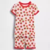 Pyjama-setje voor Baby & Peuter van biologisch geborsteld katoen met tomatenprint in korte broeken