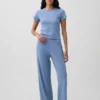 Pyjama-T-shirt met pointelle-patroon
