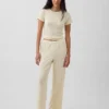 Pyjama-T-shirt met pointelle-patroon
