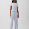Pyjama-T-shirt met pointelle-patroon