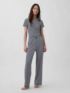 Pyjama-T-shirt met pointelle-patroon