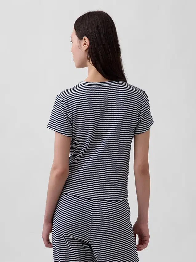Pyjama-T-shirt met pointelle-patroon