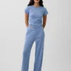 Pyjama-T-shirt met pointelle-patroon