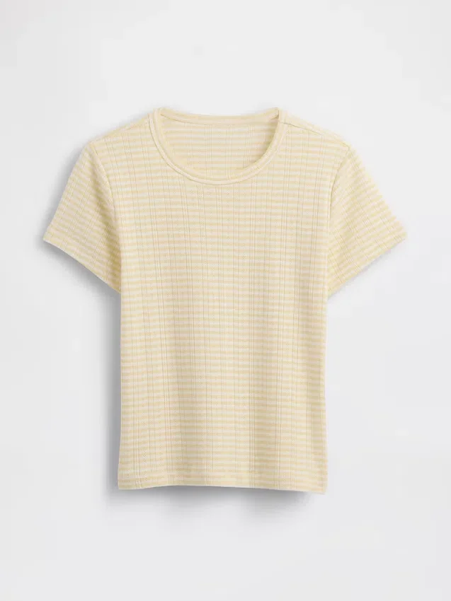 Pyjama-T-shirt met pointelle-patroon