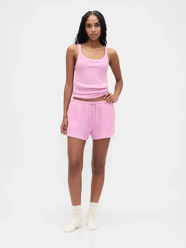 Pyjama-tanktop met wafelstructuur