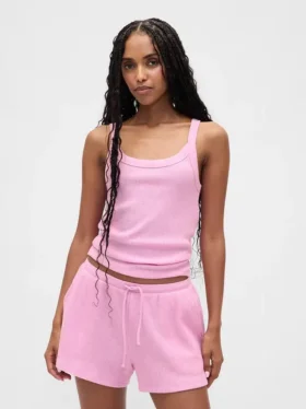 Pyjama-tanktop met wafelstructuur