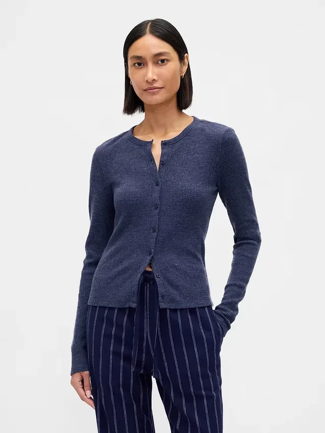 Pyjama-vest met wafelstructuur