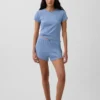 Pyjamakorte broek met pointelle-patroon
