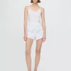 Pyjamakorte broek met pointelle-patroon