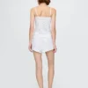Pyjamakorte broek met pointelle-patroon