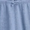 Pyjamakorte broek met pointelle-patroon