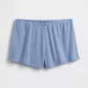 Pyjamakorte broek met pointelle-patroon