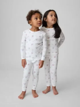 Pyjamaset van biologisch geborsteld katoen met Winnie de Poeh-motief voor Baby & Peuter