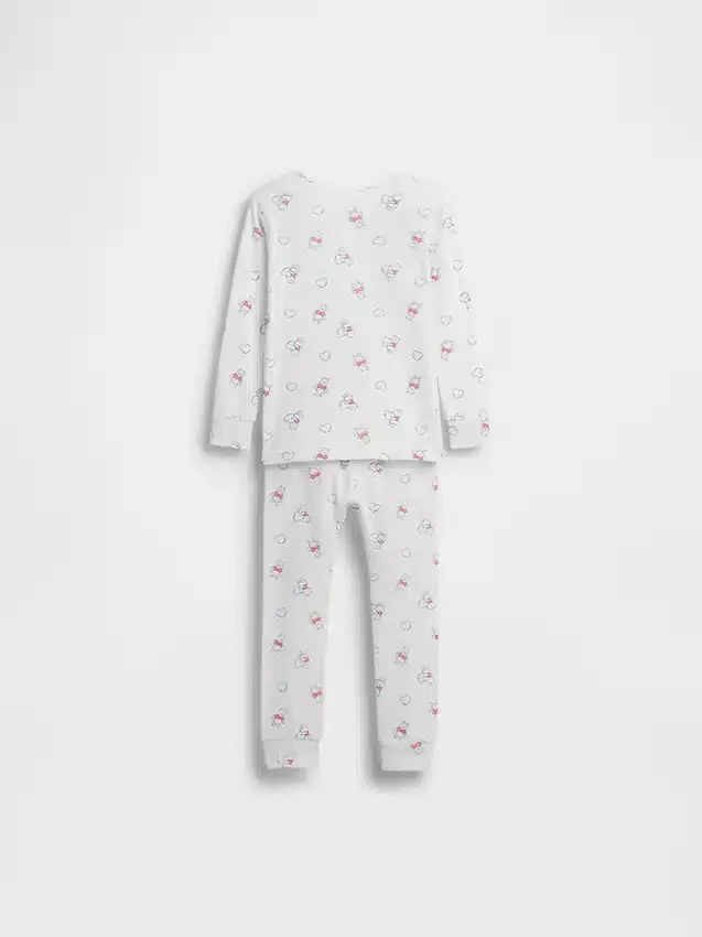 Pyjamaset van biologisch geborsteld katoen met Winnie de Poeh-motief voor Baby & Peuter