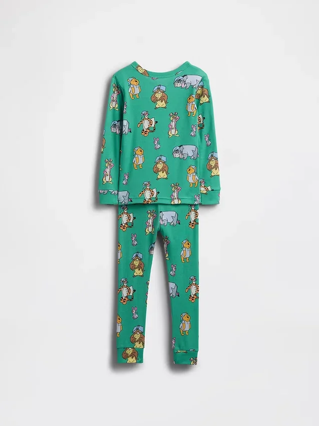 Pyjamaset van biologisch geborsteld katoen met Winnie de Poeh-motief voor Baby & Peuter