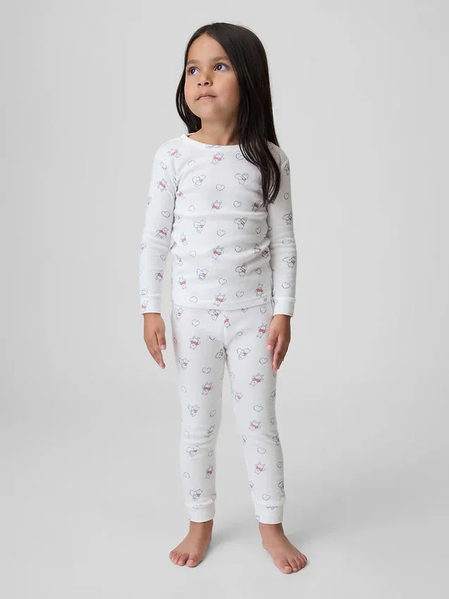Pyjamaset van biologisch geborsteld katoen met Winnie de Poeh-motief voor Baby & Peuter