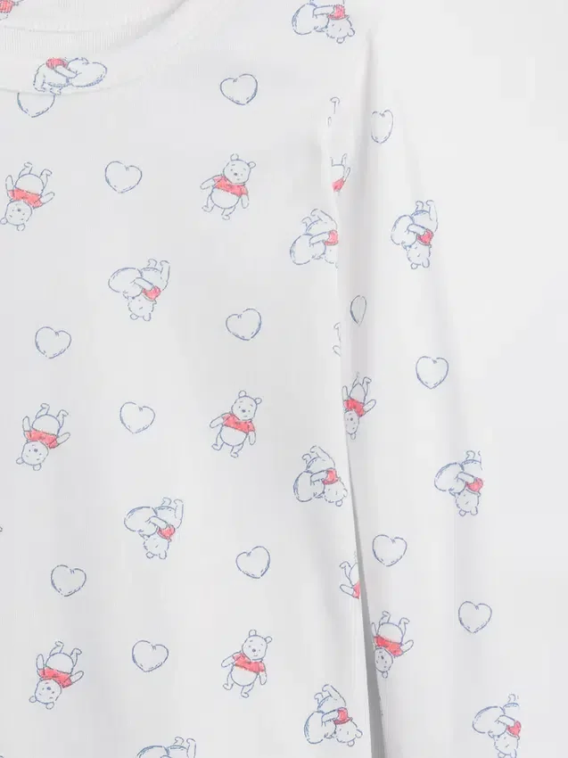 Pyjamaset van biologisch geborsteld katoen met Winnie de Poeh-motief voor Baby & Peuter