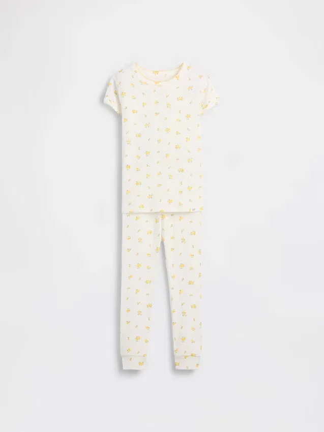 Pyjamaset van biologisch geborsteld katoen voor kinderen en baby’s