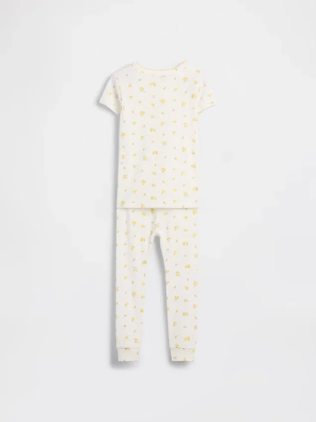 Pyjamaset van biologisch geborsteld katoen voor kinderen en baby’s