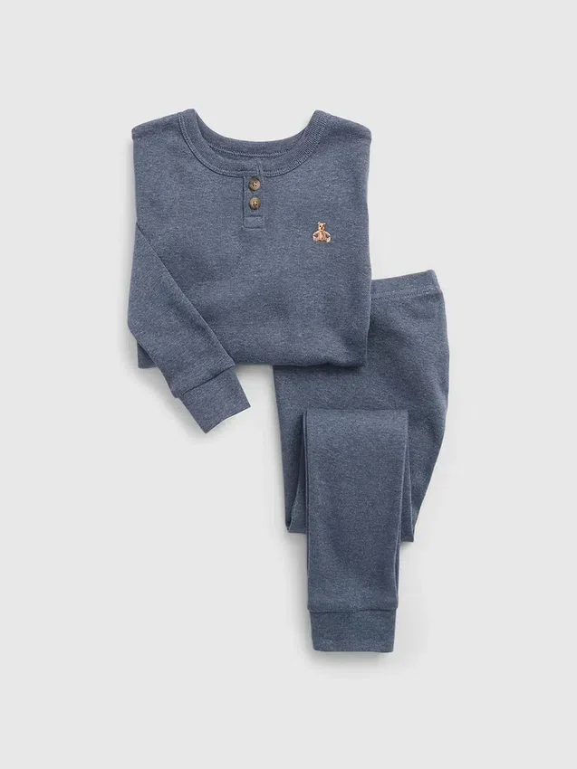 Pyjamaset van biologisch katoen in gemêleerde kleur voor Baby & Peuter