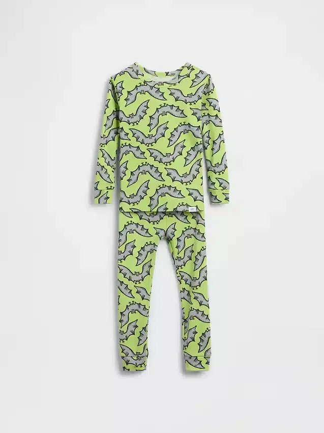 Pyjamaset voor Baby & Peuter van biologisch geborsteld katoen met vleermuizenprint
