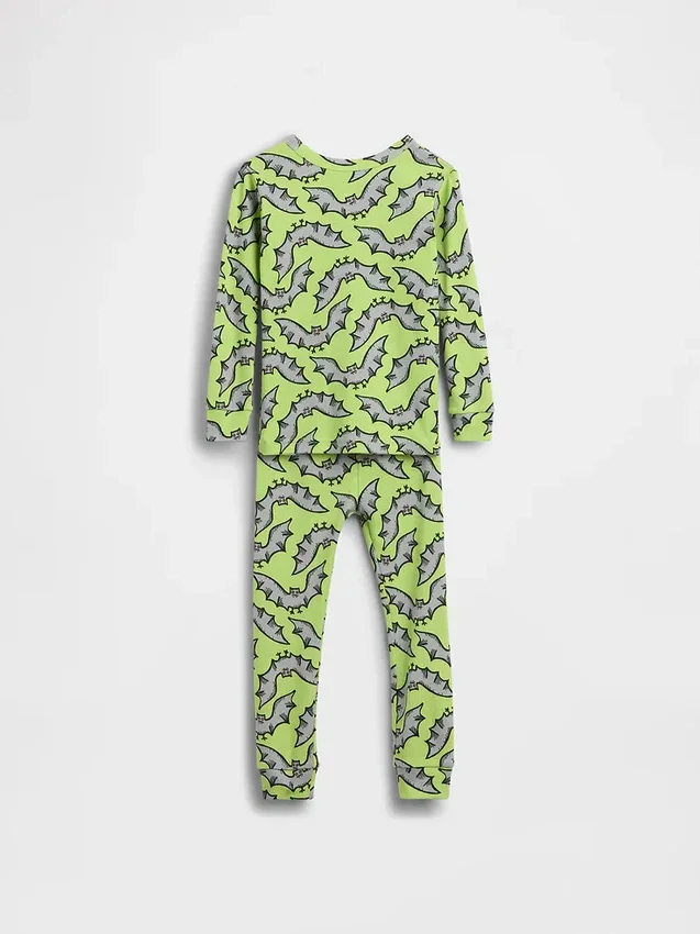 Pyjamaset voor Baby & Peuter van biologisch geborsteld katoen met vleermuizenprint