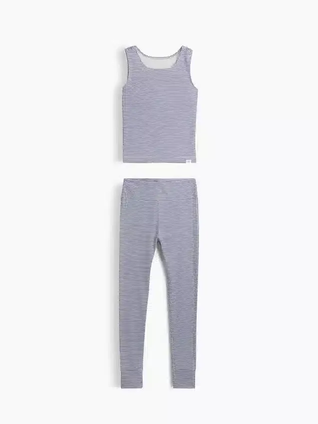 Pyjamaset voor kinderen van biologisch geborsteld katoen met tanktop en legging