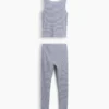Pyjamaset voor kinderen van biologisch geborsteld katoen met tanktop en legging