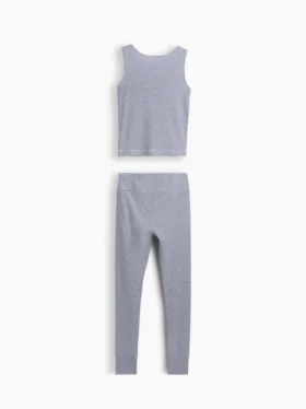 Pyjamaset voor kinderen van biologisch geborsteld katoen met tanktop en legging
