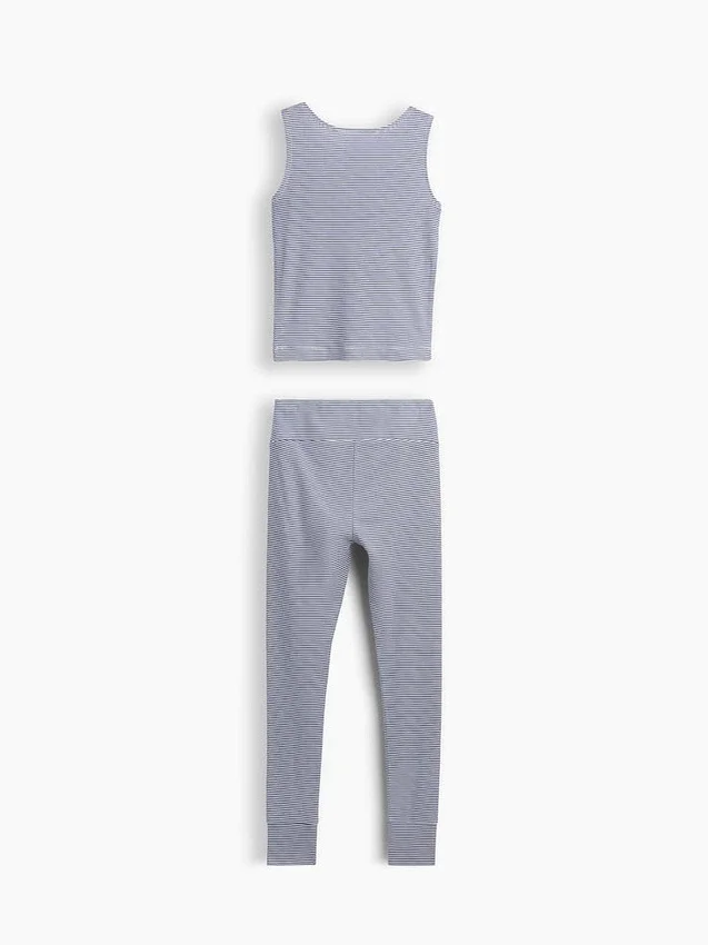 Pyjamaset voor kinderen van biologisch geborsteld katoen met tanktop en legging