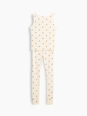 Pyjamaset voor kinderen van biologisch geborsteld katoen met tanktop en legging