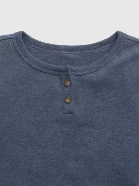 Pyjamaset voor kinderen van biologisch katoen met Henley-shirt