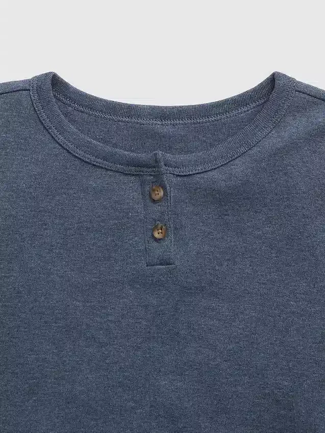 Pyjamaset voor kinderen van biologisch katoen met Henley-shirt