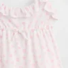 Pyjamaset voor kinderen van gerecycled materiaal met ruche-topje en korte broeken