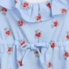 Pyjamaset voor kinderen van gerecycled materiaal met ruche-topje en korte broeken