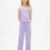 Pyjamaset voor kinderen van gerecycled pointelle-materiaal