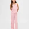 Pyjamaset voor kinderen van gerecycled pointelle-materiaal