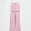 Pyjamaset voor kinderen van gerecycled pointelle-materiaal
