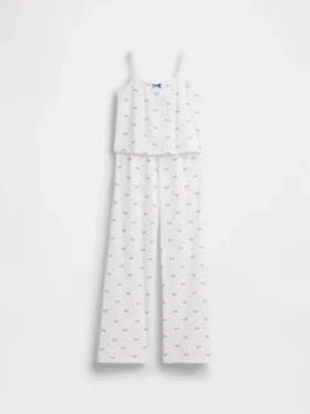 Pyjamaset voor kinderen van gerecycled pointelle-materiaal