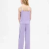 Pyjamaset voor kinderen van gerecycled pointelle-materiaal