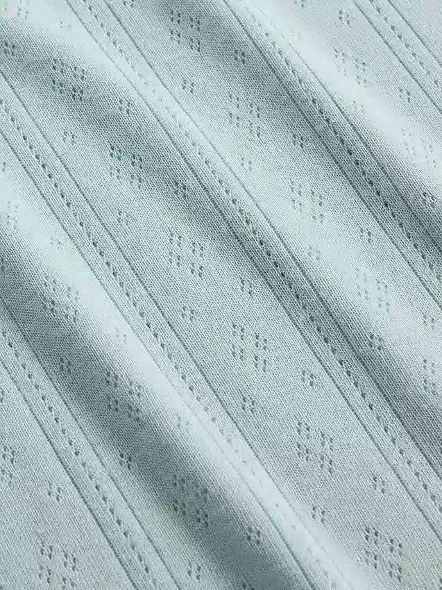 Pyjamaset voor kinderen van gerecycled pointelle-materiaal