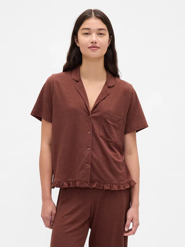Pyjamashemd met ruches