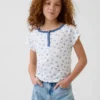 Raglan Henley-T-shirt voor kinderen