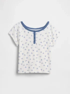 Raglan Henley-T-shirt voor kinderen
