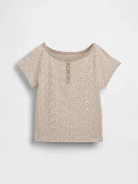 Raglan Henley-T-shirt voor kinderen