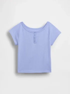Raglan Henley-T-shirt voor kinderen